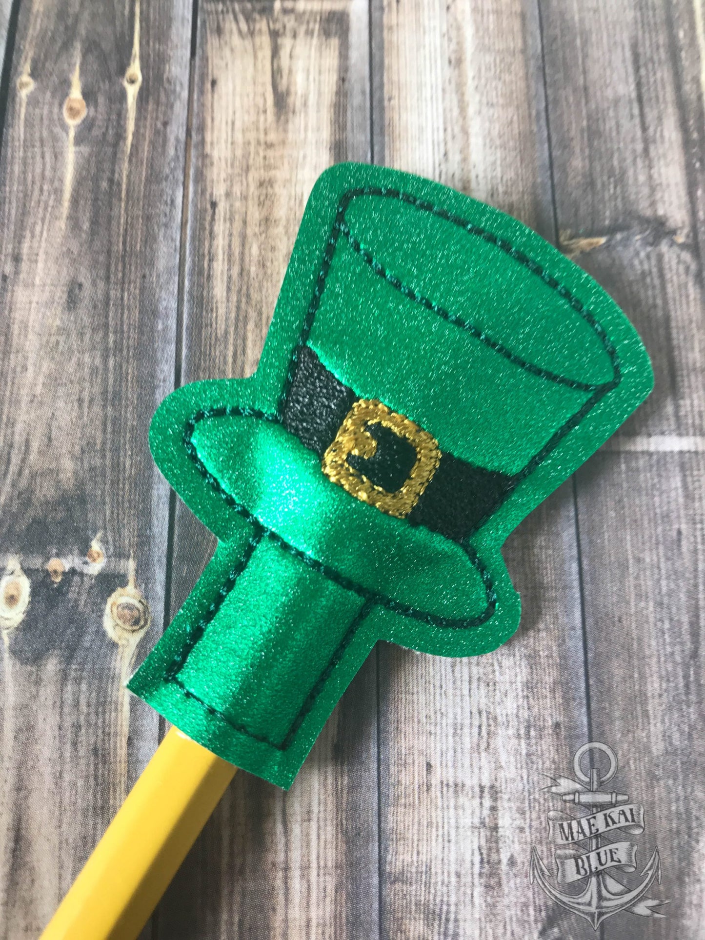 Leprechaun Hat Pencil Toppers - DIGITAL Embroidery DESIGN