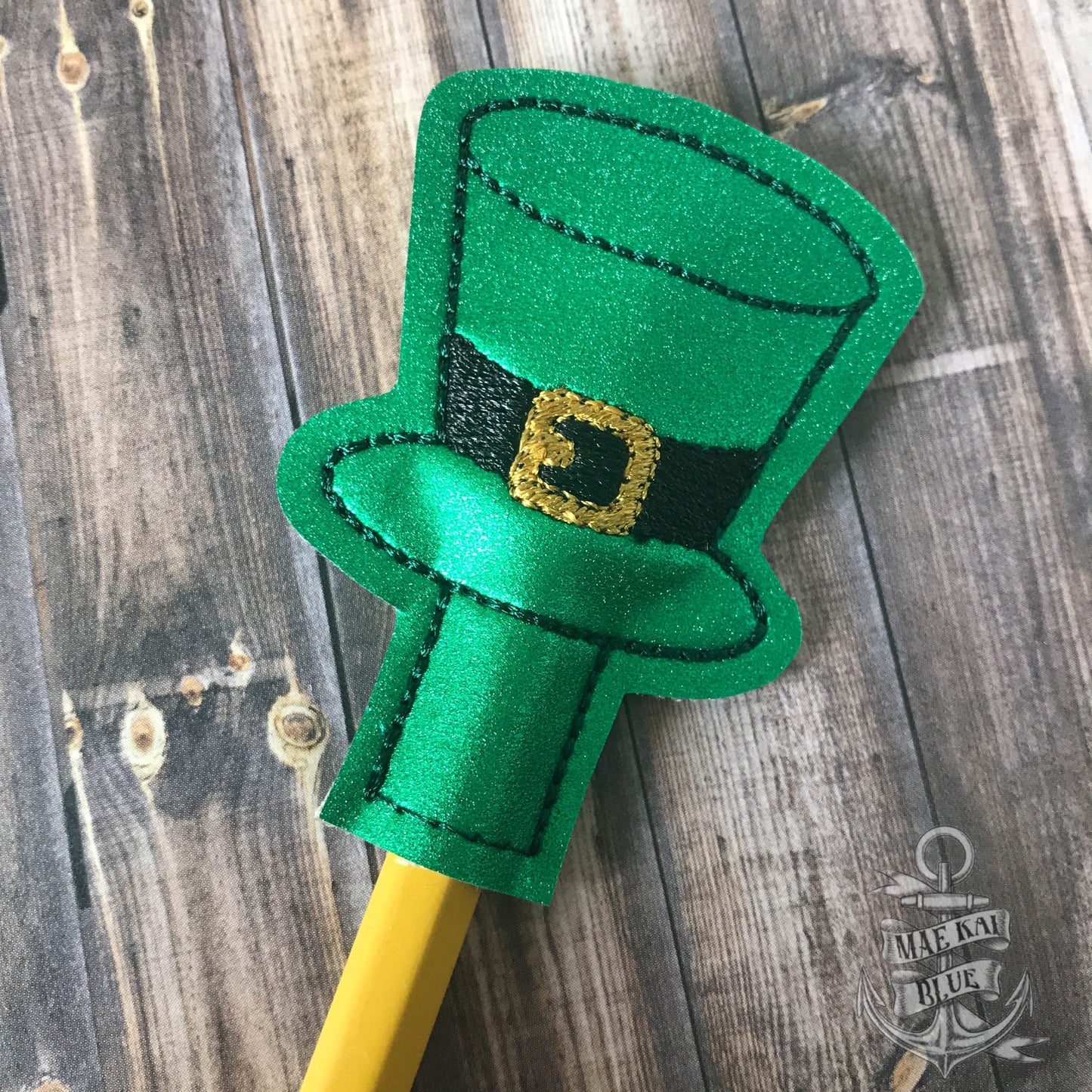 Leprechaun Hat Pencil Toppers - DIGITAL Embroidery DESIGN