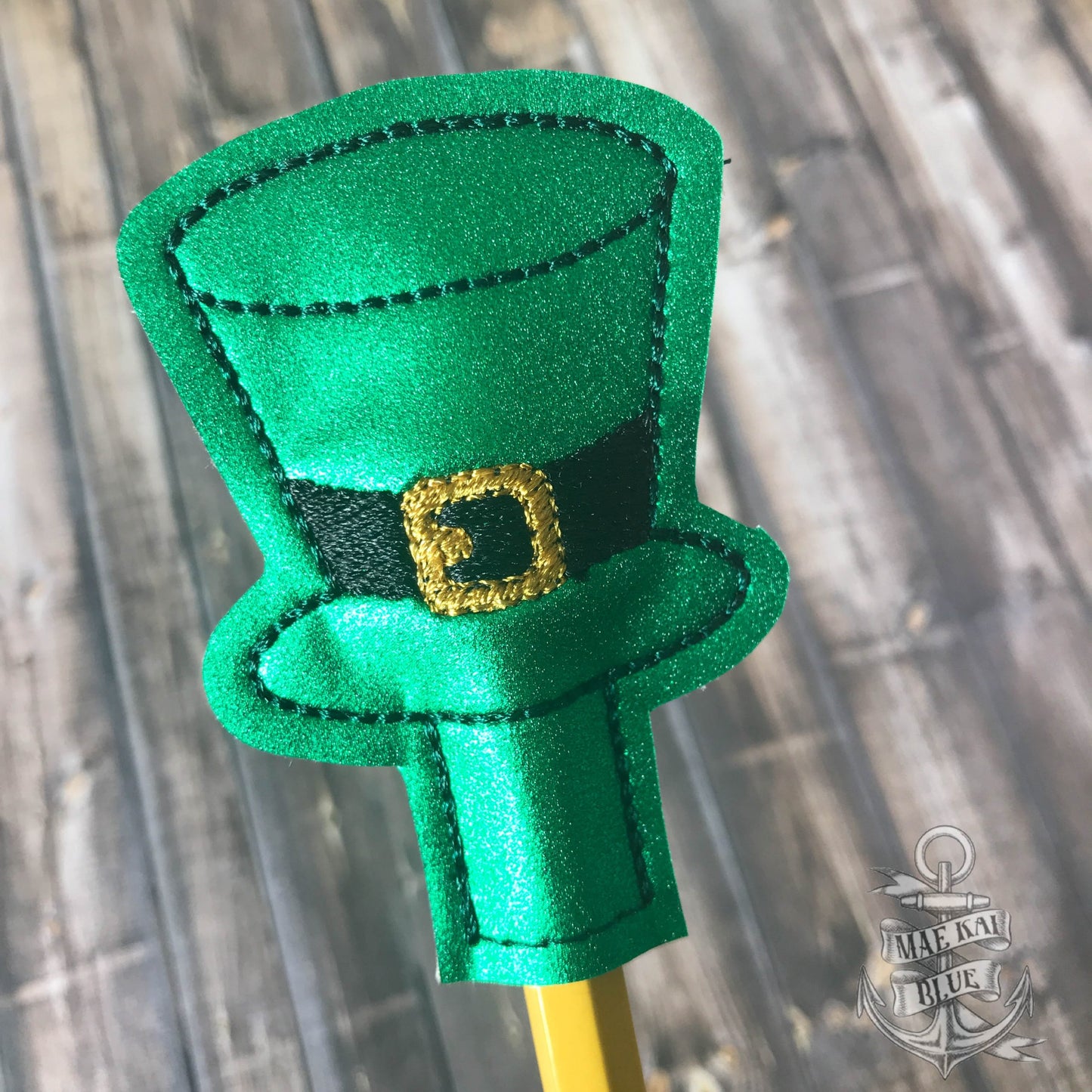 Leprechaun Hat Pencil Toppers - DIGITAL Embroidery DESIGN