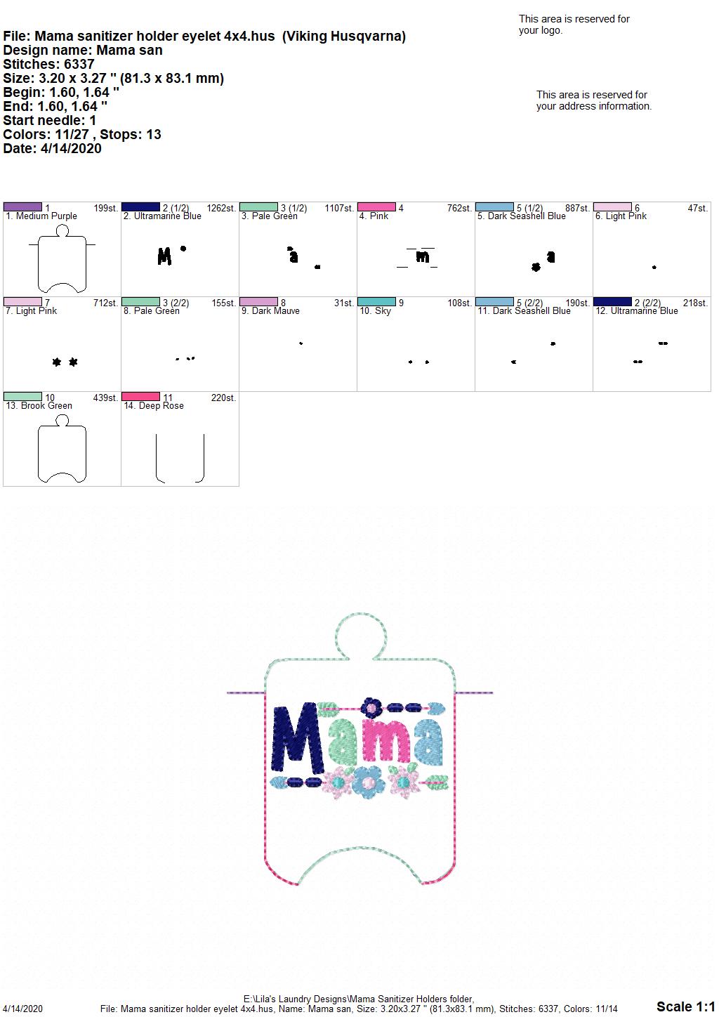 Mama Sanitizer Holders - DIGITAL Embroidery DESIGN