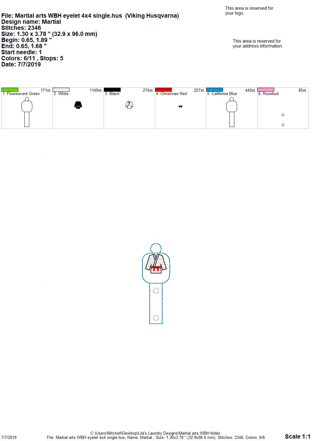 Martial Arts Water Bottle Holders - DIGITAL Embroidery DESIGN