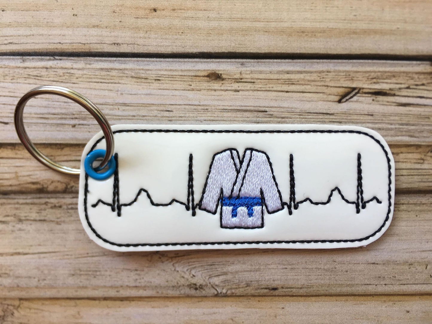 Sports - Set TWO ekg Eyelet Fob - Embroidery Design - DIGITAL Embroidery Design