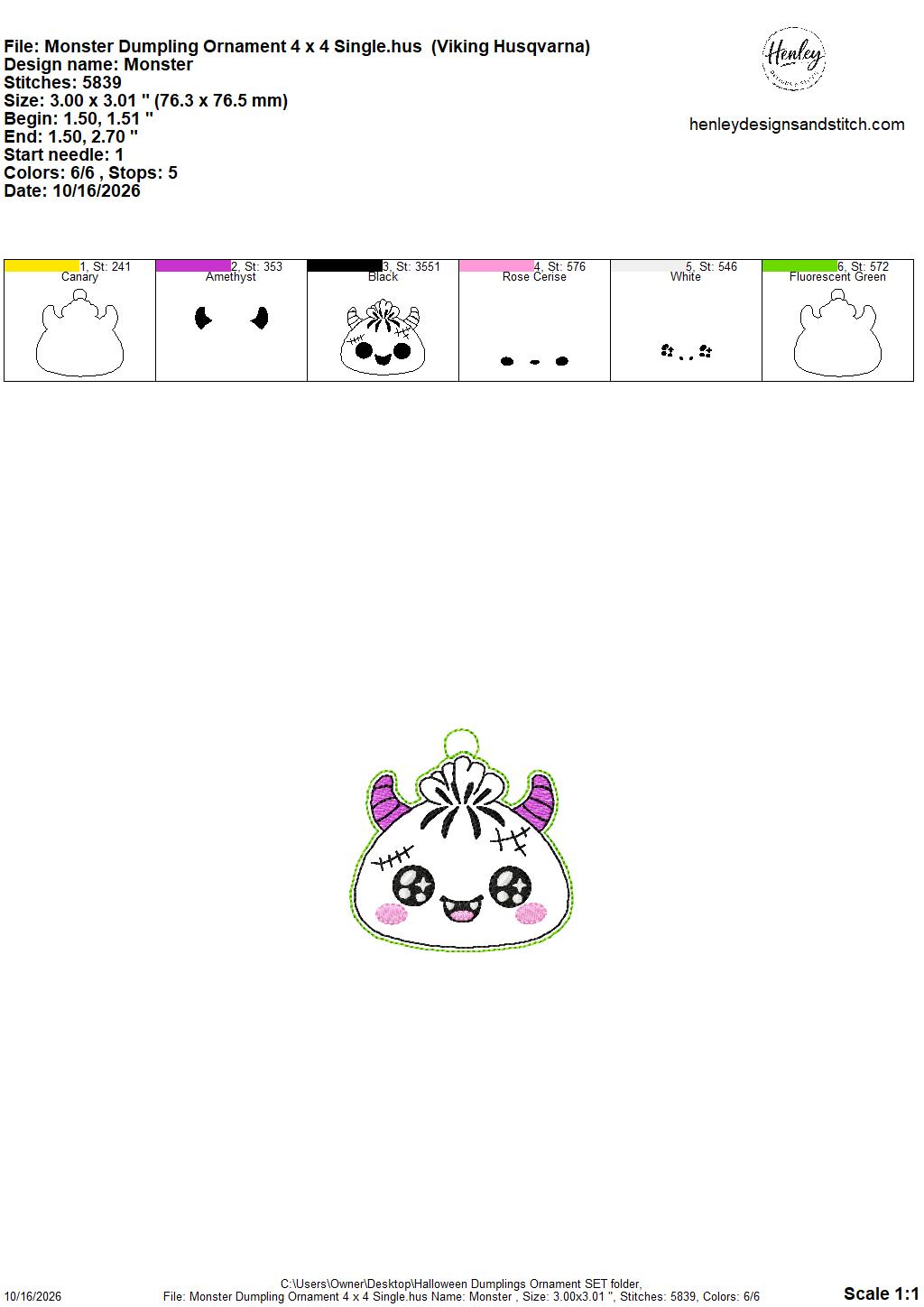 Halloween Dumpling Ornament SET - 4 x 4 Single and 5 x 7 Grouped - 8 DESIGNS - DIGITAL Embroidery Design