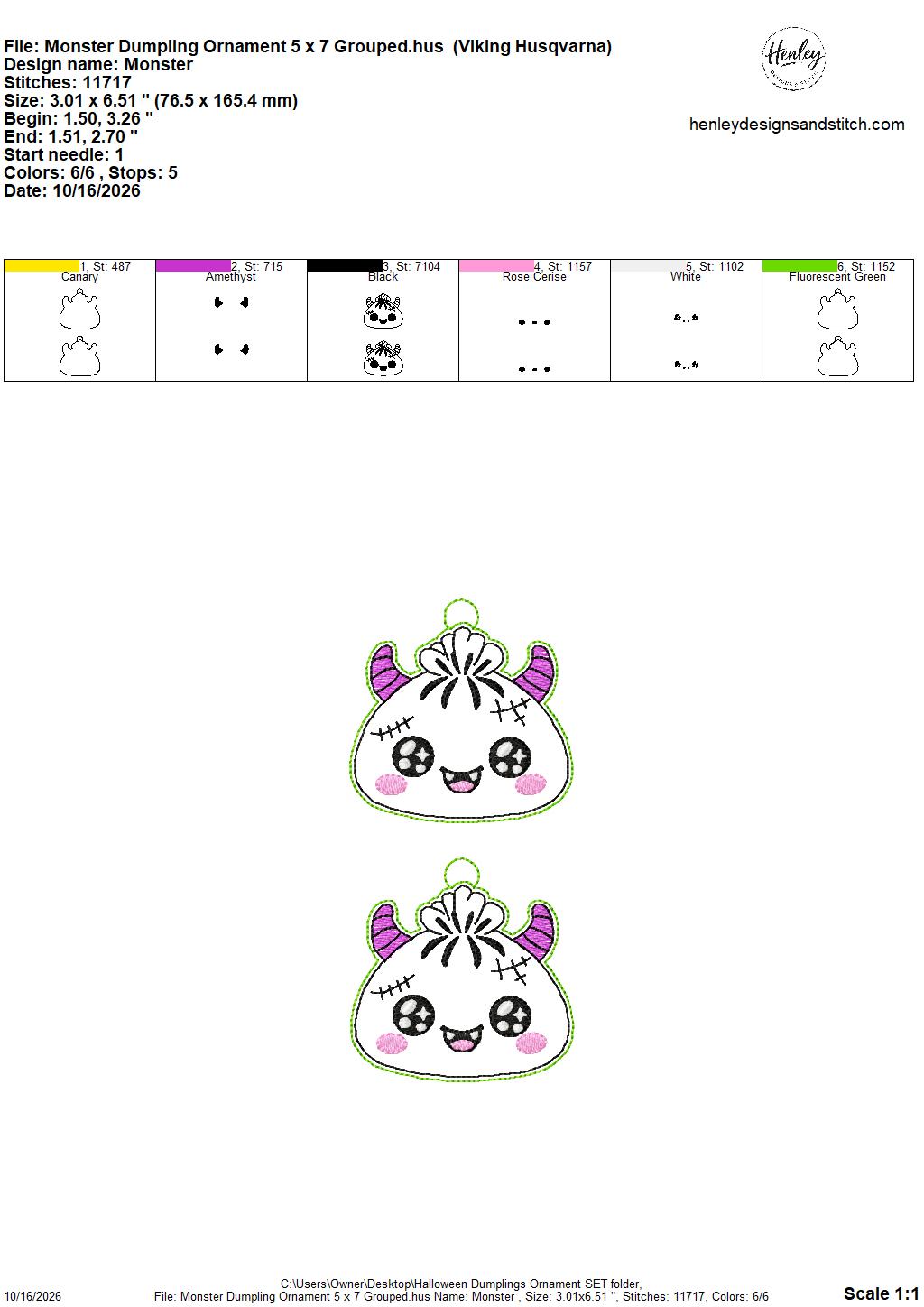 Halloween Dumpling Ornament SET - 4 x 4 Single and 5 x 7 Grouped - 8 DESIGNS - DIGITAL Embroidery Design
