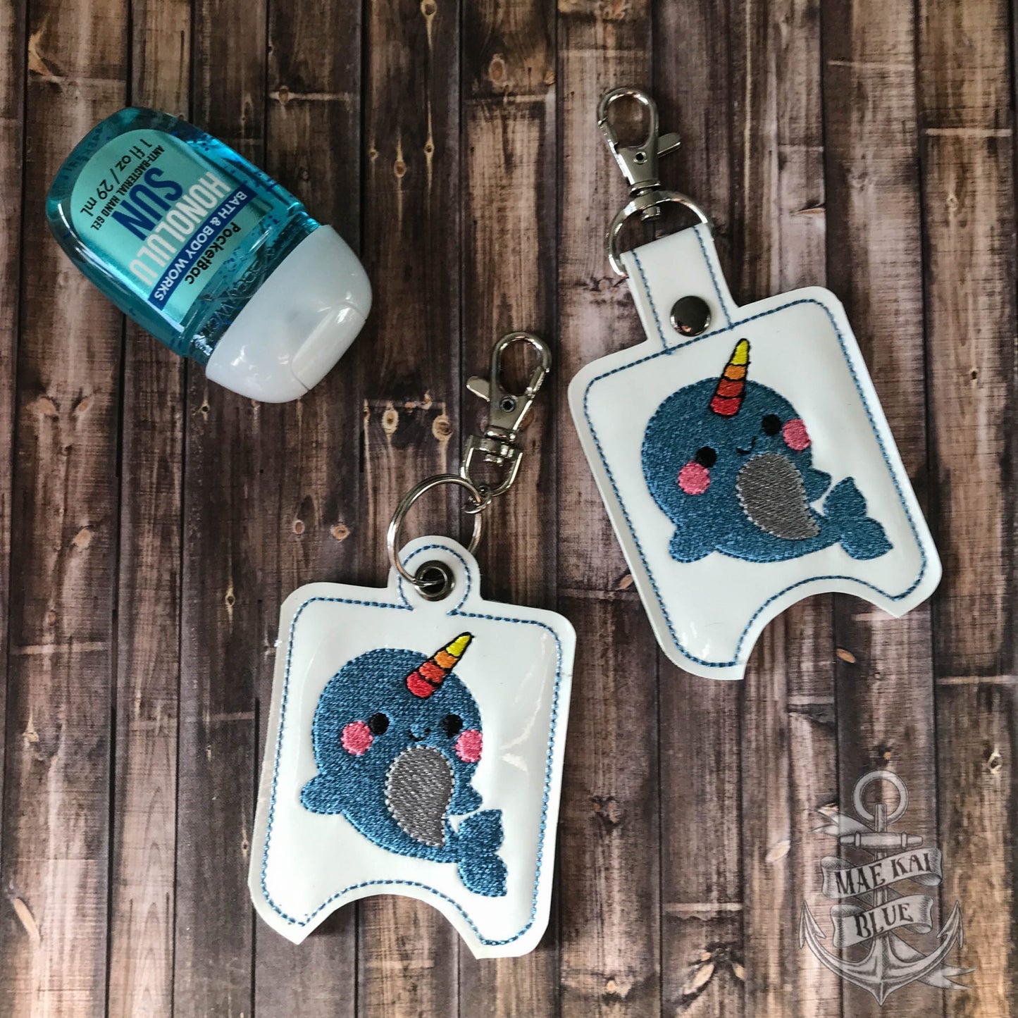 Narwhal Sanitizer Holders - DIGITAL Embroidery DESIGN