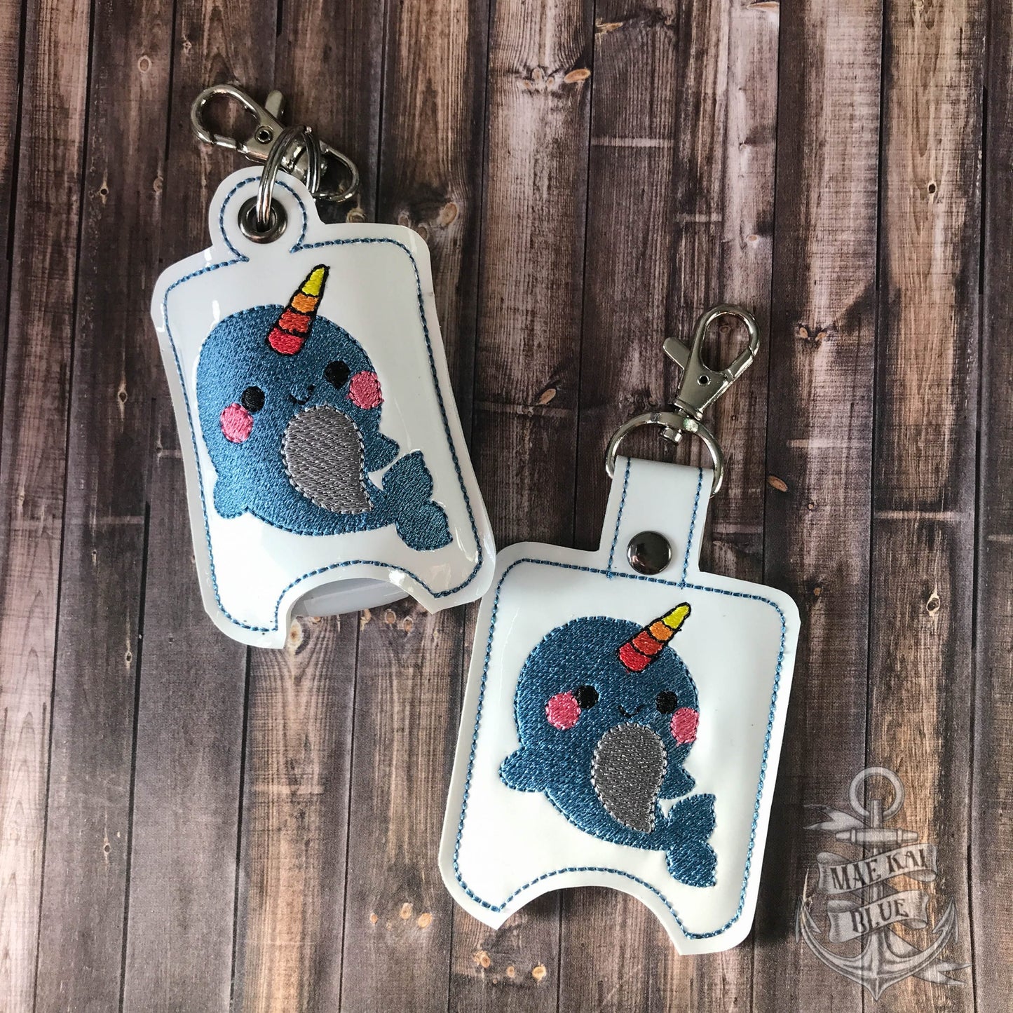 Narwhal Sanitizer Holders - DIGITAL Embroidery DESIGN