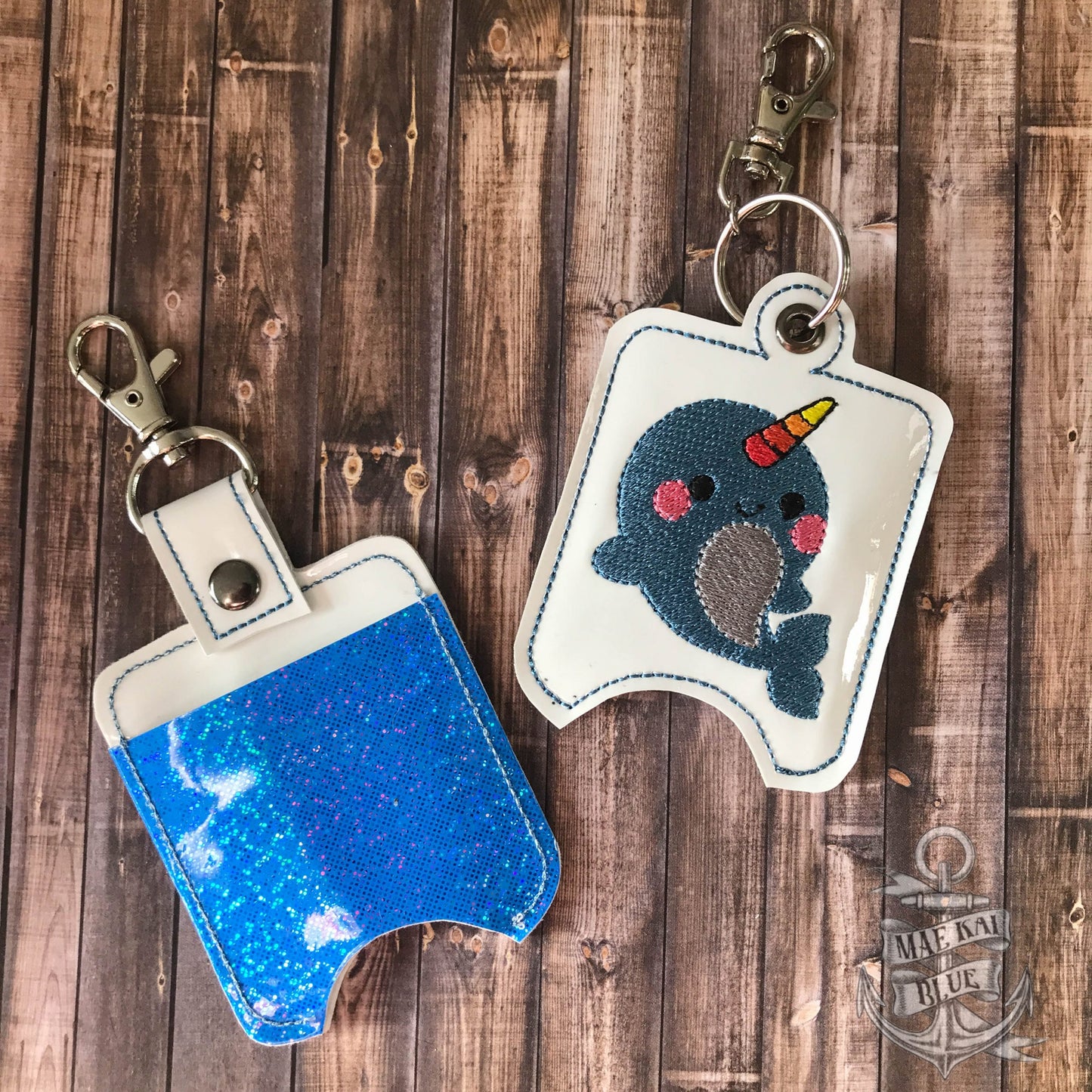 Narwhal Sanitizer Holders - DIGITAL Embroidery DESIGN
