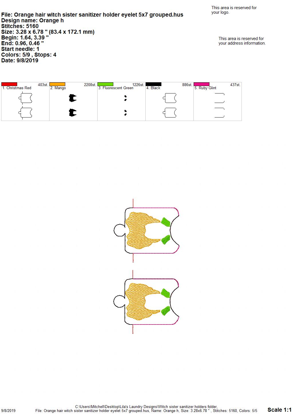 Witch Sisters Set Sanitizer Holders - DIGITAL Embroidery DESIGN