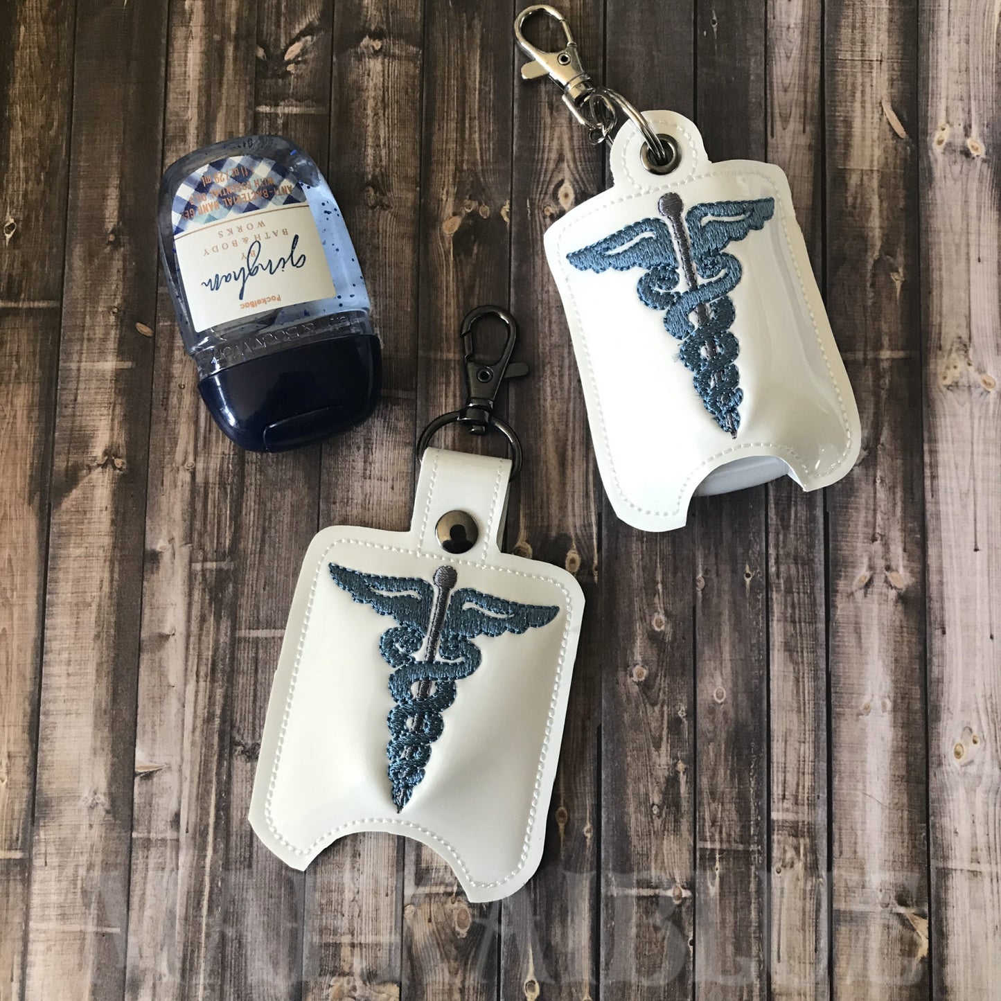 Caduceus Sanitizer Holders - DIGITAL Embroidery DESIGN