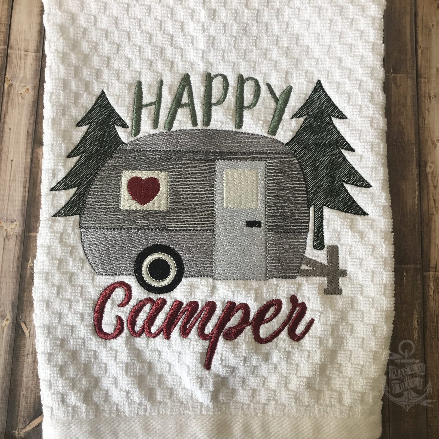 Happy Camper Sketch - 4 Sizes - Digital Embroidery Design