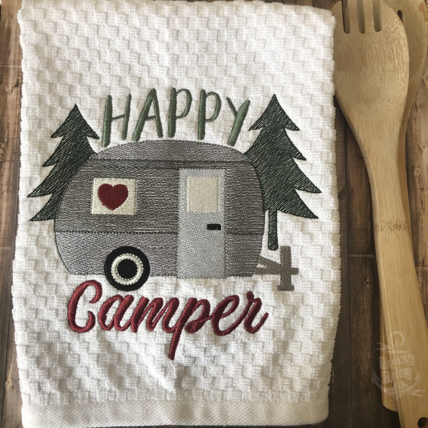 Happy Camper Sketch - 4 Sizes - Digital Embroidery Design