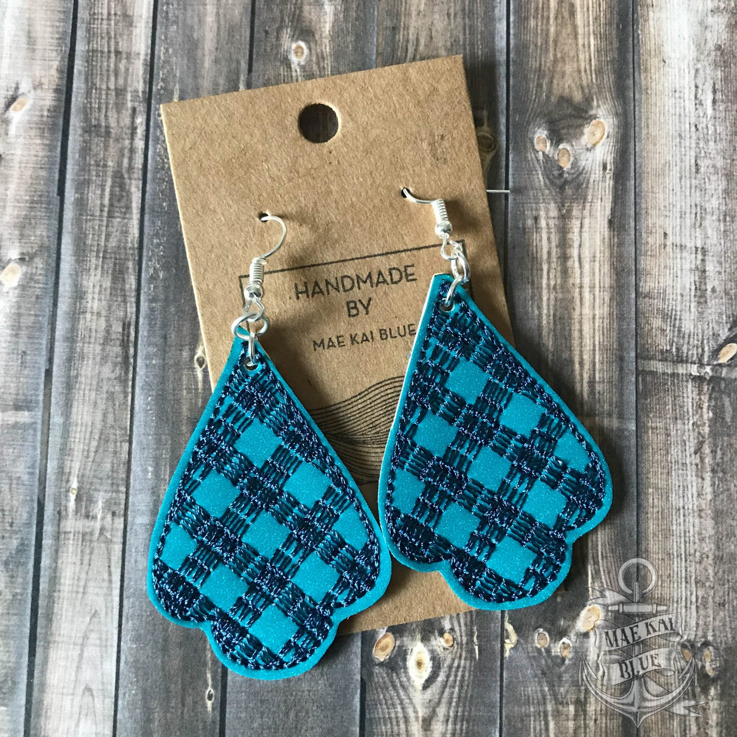Plaid Earrings - 3 sizes - 4x4 and 5x7 Grouped- Digital Embroidery Design