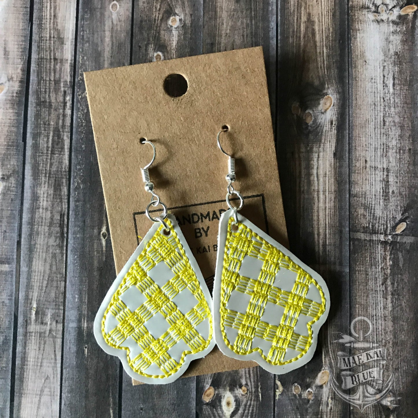 Plaid Earrings - 3 sizes - 4x4 and 5x7 Grouped- Digital Embroidery Design