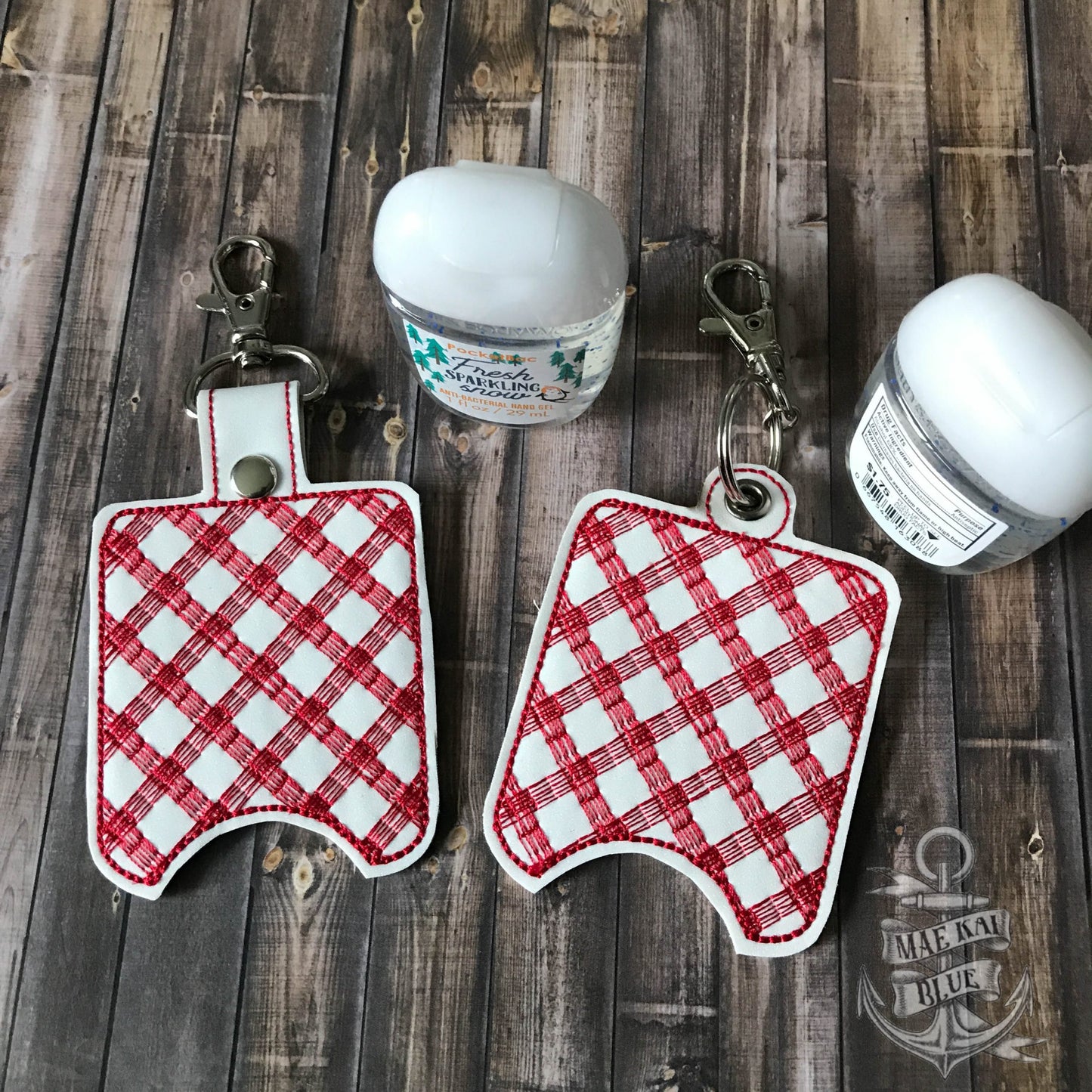 Plaid Sanitizer Holders - DIGITAL Embroidery DESIGN