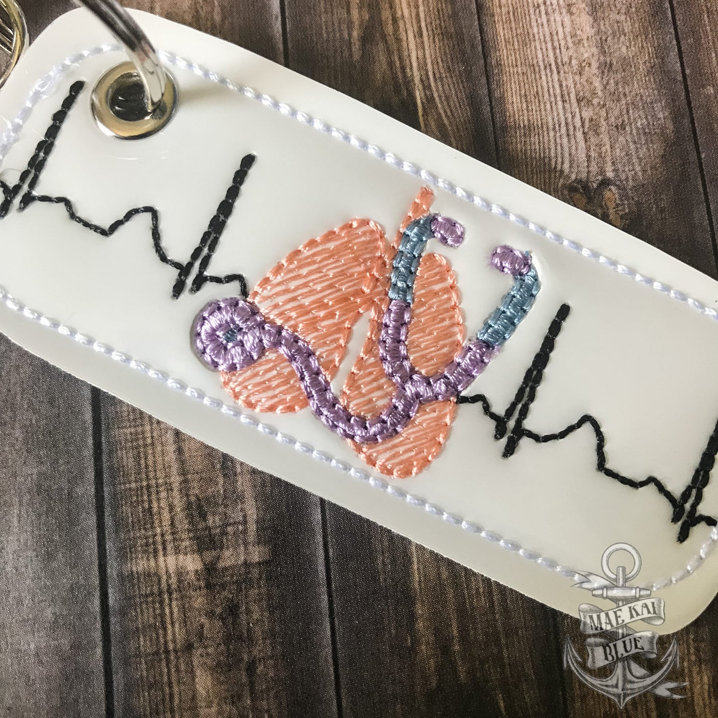 RT EKG Fobs - 4x4 and 5x7 grouped-DIGITAL Embroidery DESIGN