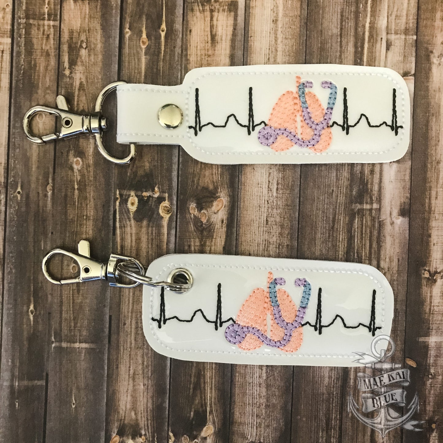 RT EKG Fobs - 4x4 and 5x7 grouped-DIGITAL Embroidery DESIGN