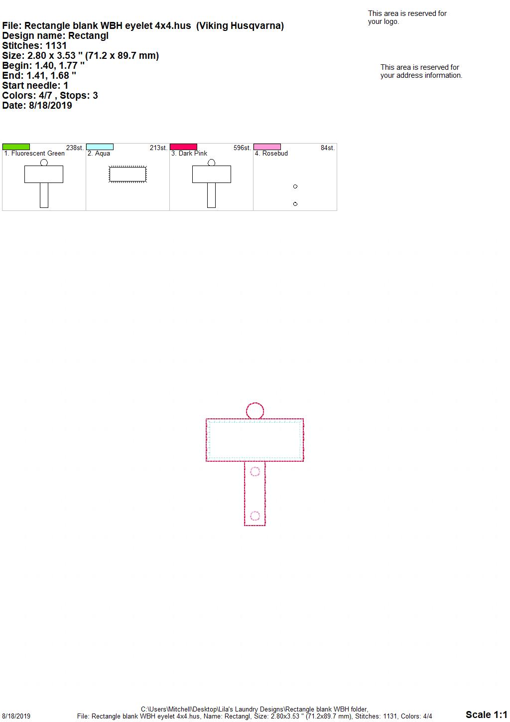 Blank Rectangle Water Bottle Holders - DIGITAL Embroidery DESIGN