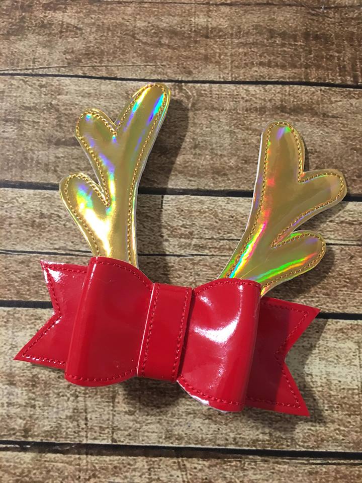 Reindeer Hair Bow - Digital Embroidery Design