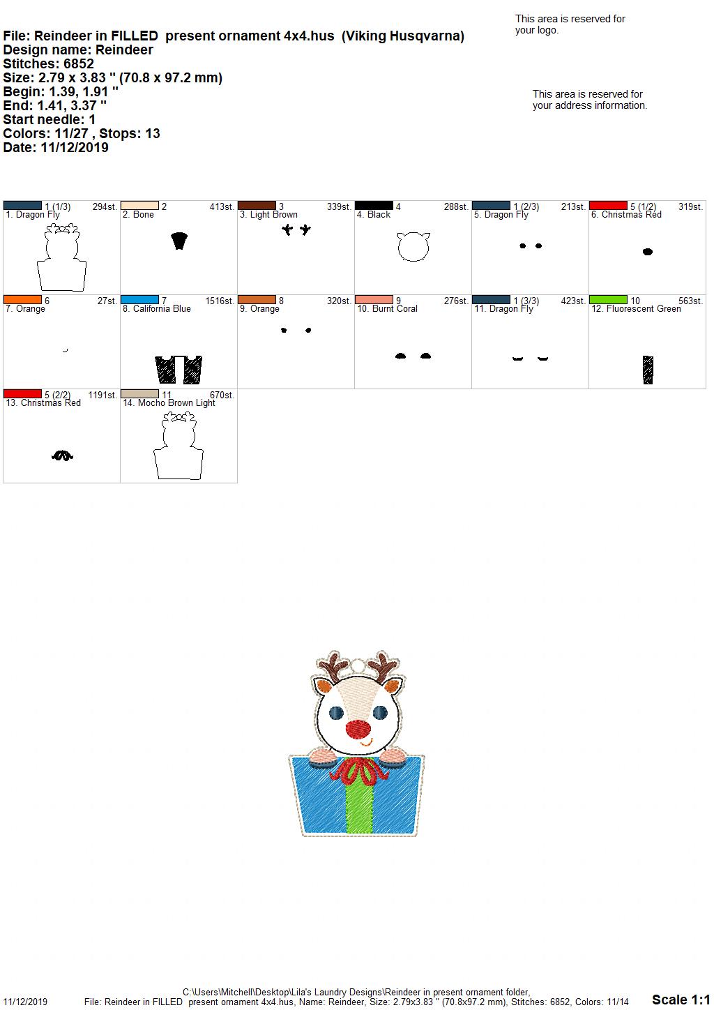 Peeking Ornament Set of 6 - Digital Embroidery Design