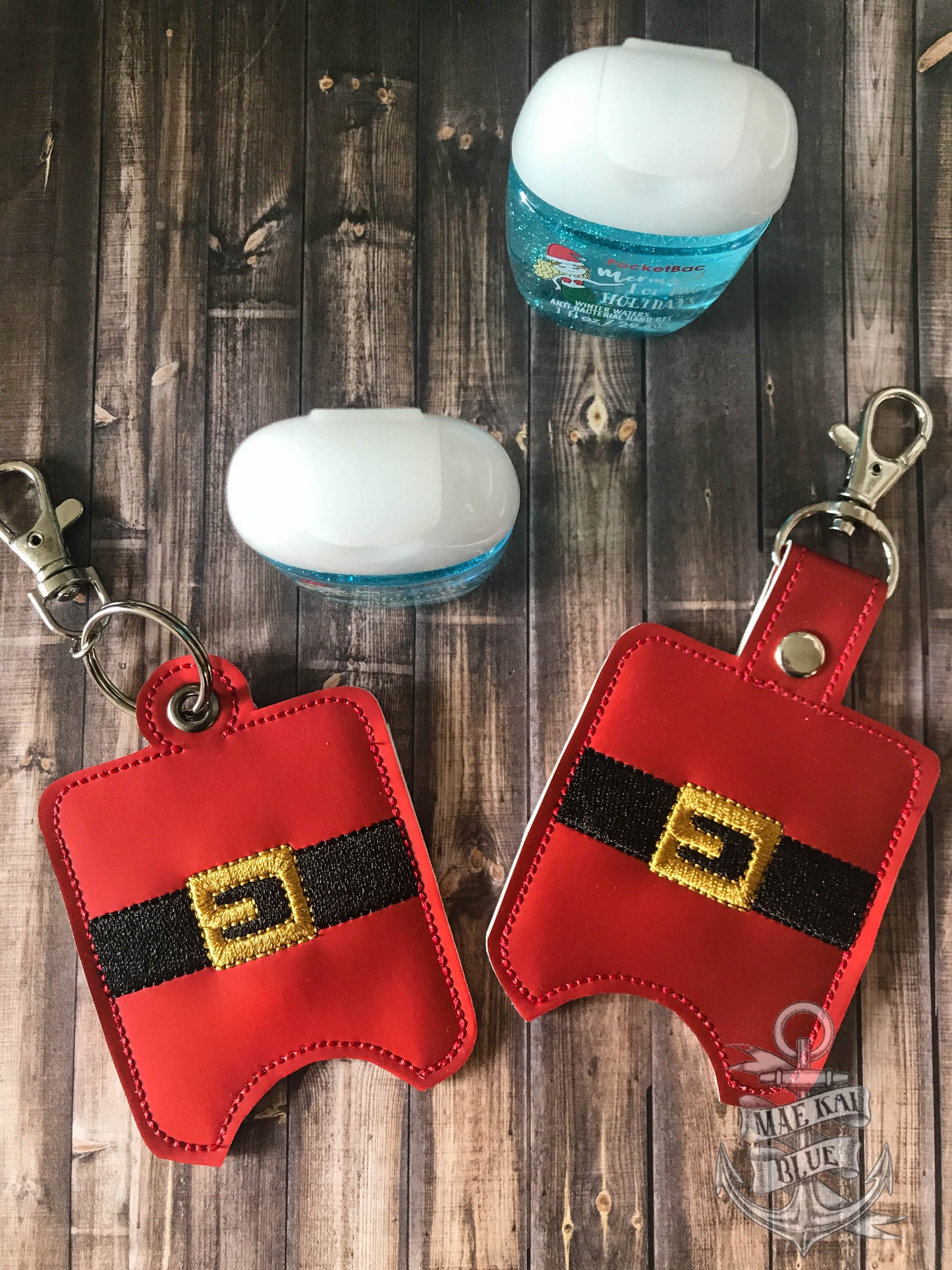 Santa Belt Sanitizer Holders - DIGITAL Embroidery DESIGN