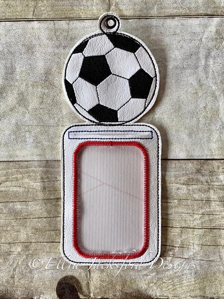 Soccer ID holder - Embroidery Design - DIGITAL Embroidery design
