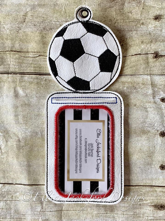 Soccer ID holder - Embroidery Design - DIGITAL Embroidery design