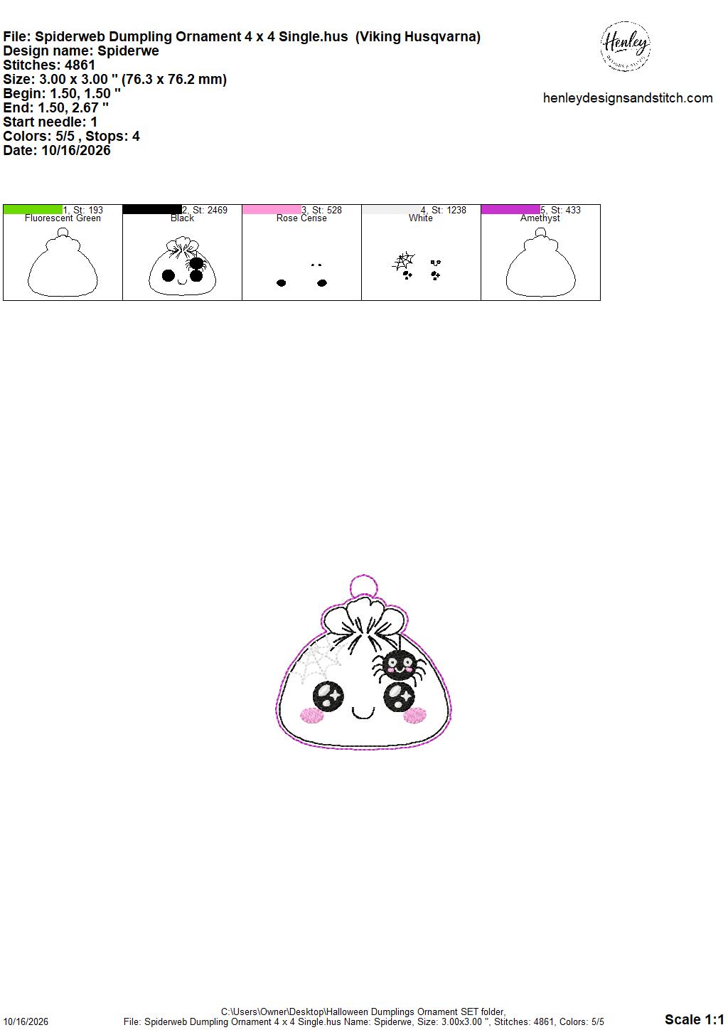 Halloween Dumpling Ornament SET - 4 x 4 Single and 5 x 7 Grouped - 8 DESIGNS - DIGITAL Embroidery Design