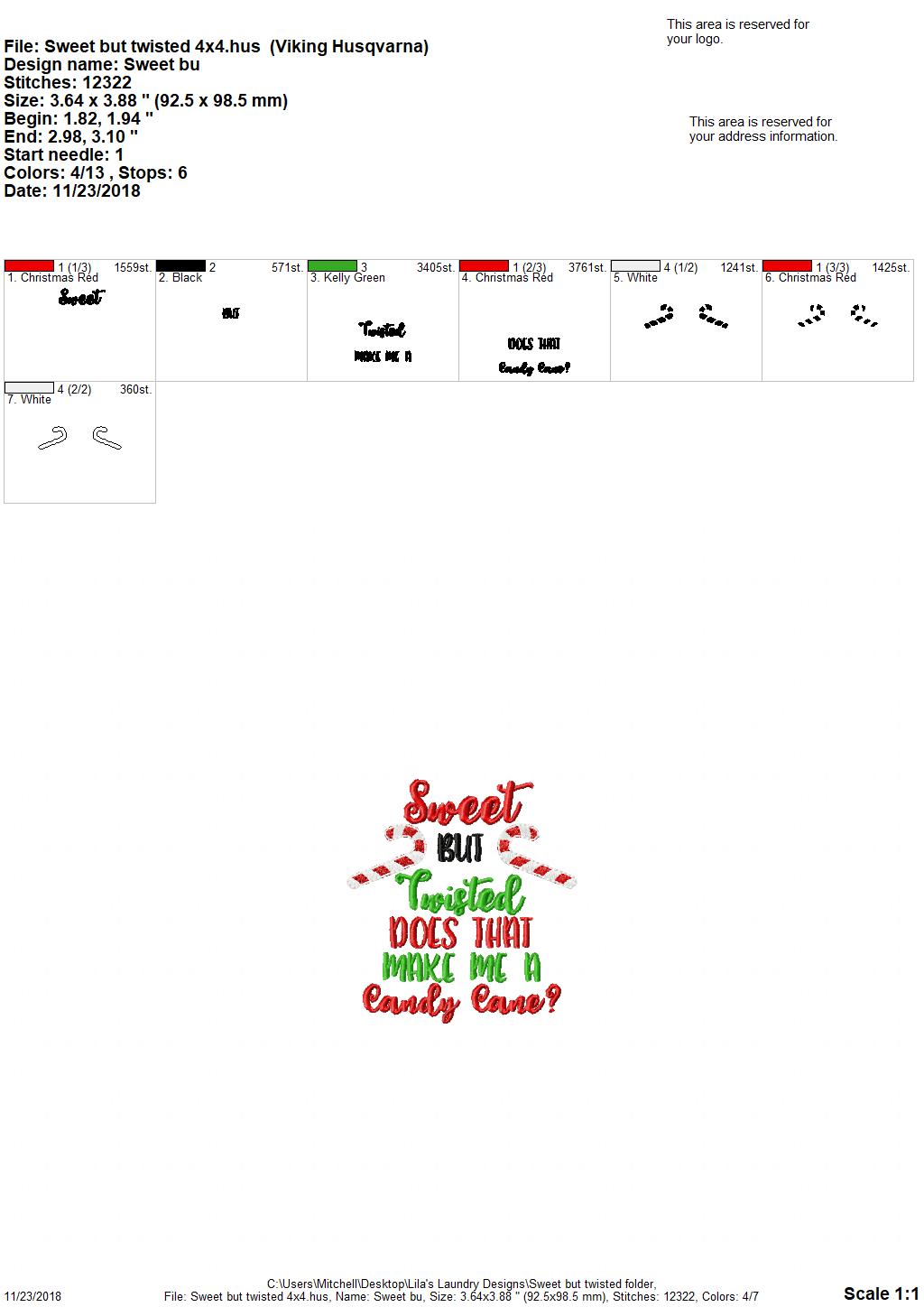 Sweet But Twisted- Does that make me a candy cane? 4x4, 5x7 & 6x10