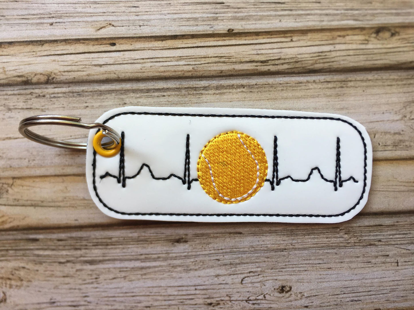 Sports - Set TWO ekg Eyelet Fob - Embroidery Design - DIGITAL Embroidery Design