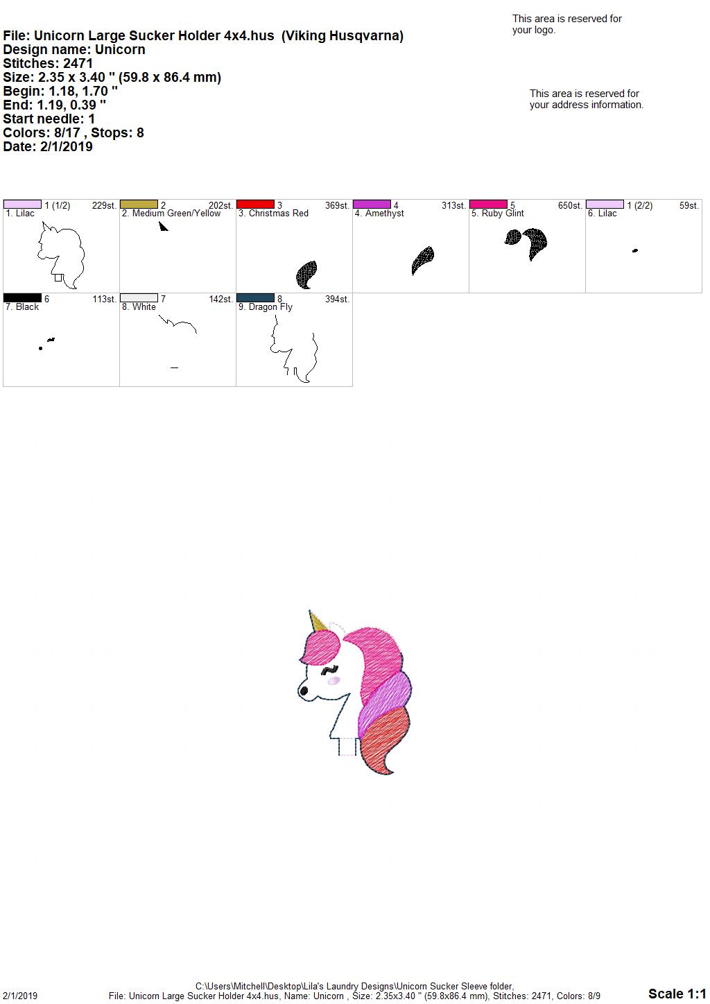 Unicorn Sucker Sleeves - Embroidery Design - DIGITAL Embroidery DESIGN