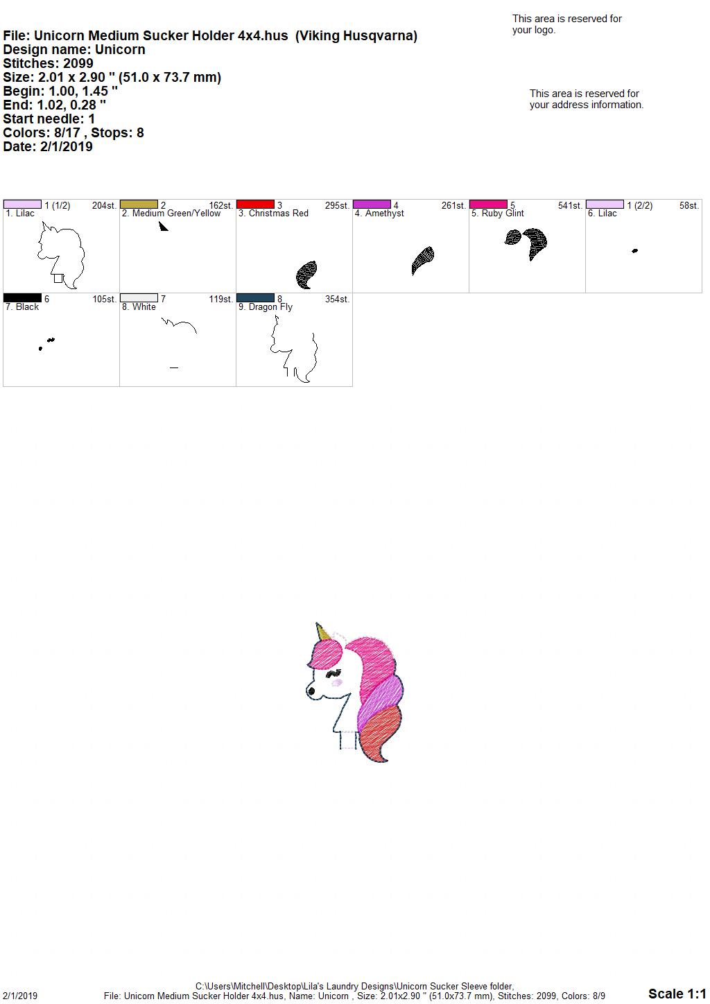 Unicorn Sucker Sleeves - Embroidery Design - DIGITAL Embroidery DESIGN