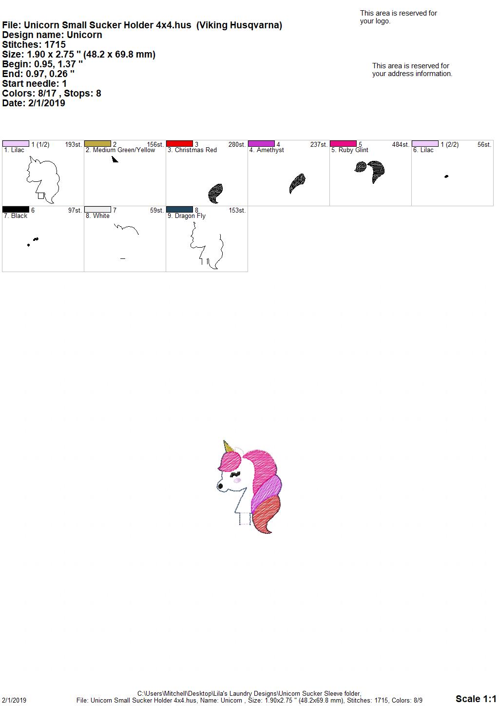 Unicorn Sucker Sleeves - Embroidery Design - DIGITAL Embroidery DESIGN
