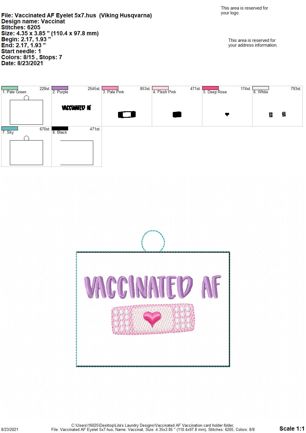 Vaccinated AF Vaccination Card Holders 5x7