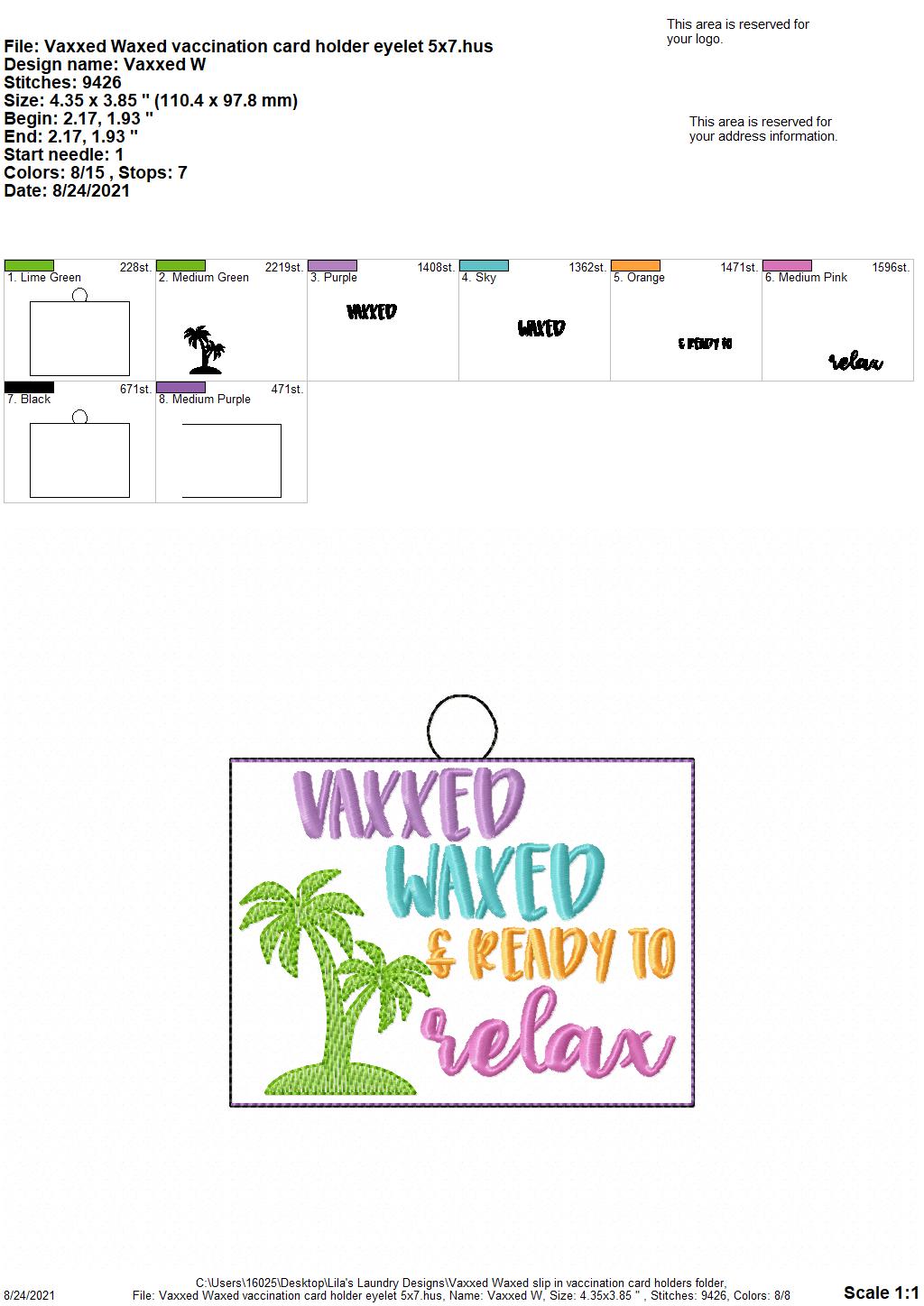 Vaxxed Waxed Vaccination Card Holders 5x7