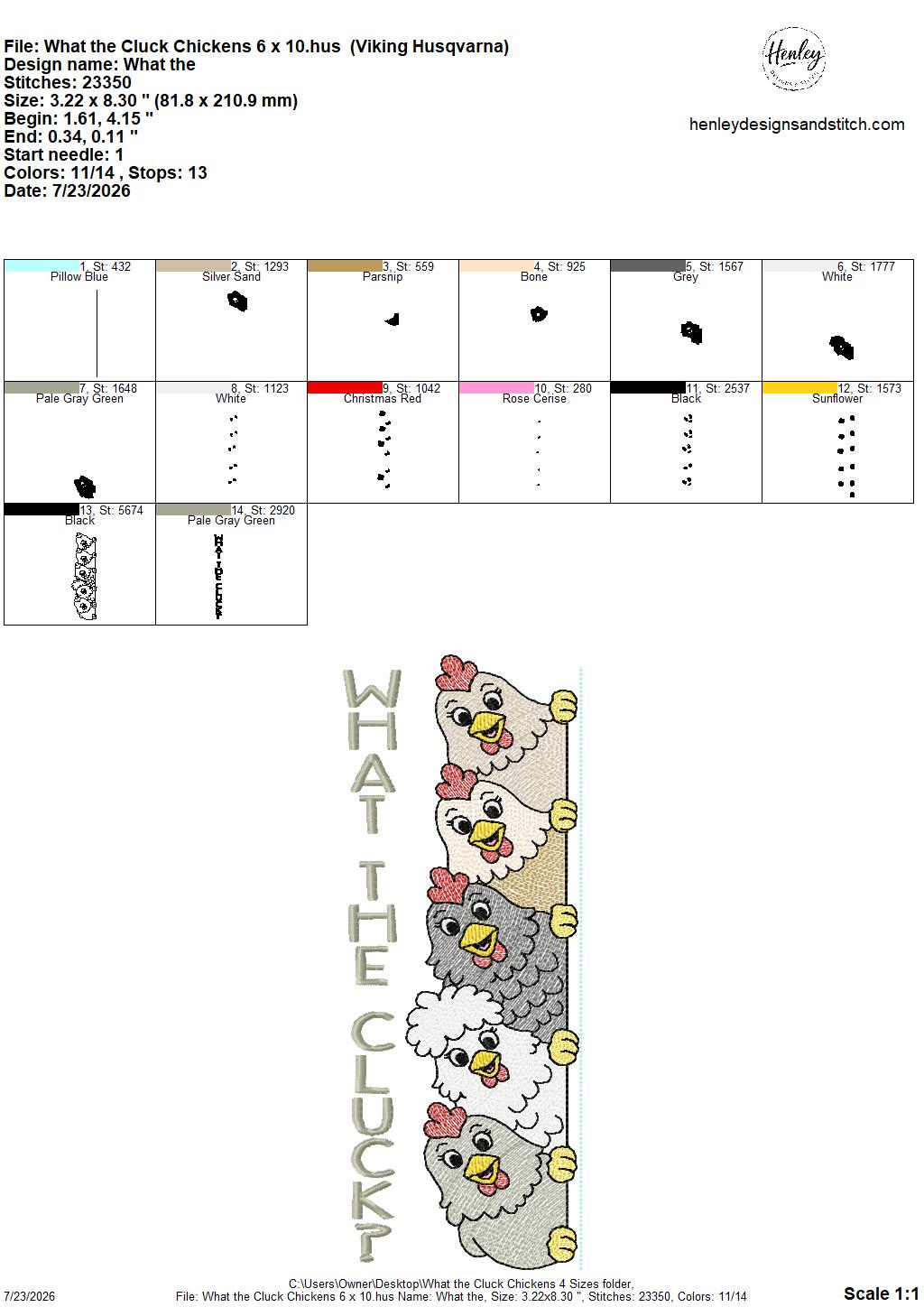 Sketch Fill Chicken Hugger – What the Cluck – 4 x 4, 5 x 7, 6 x 10 and 8 x 12 – DIGITAL Embroidery Design