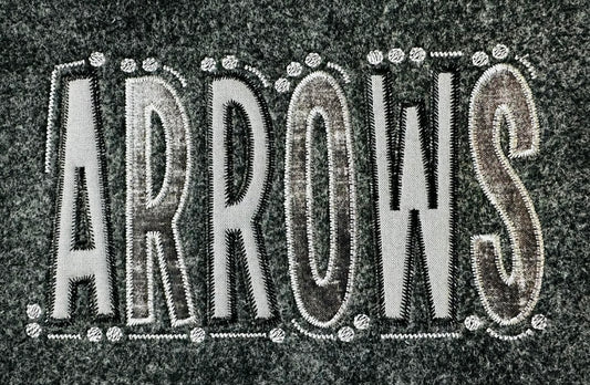 Arrows Doodle Font Applique – 4 x 4, 5 x 7, 6 x 10 and 8 x 12 – DIGITAL Embroidery Design