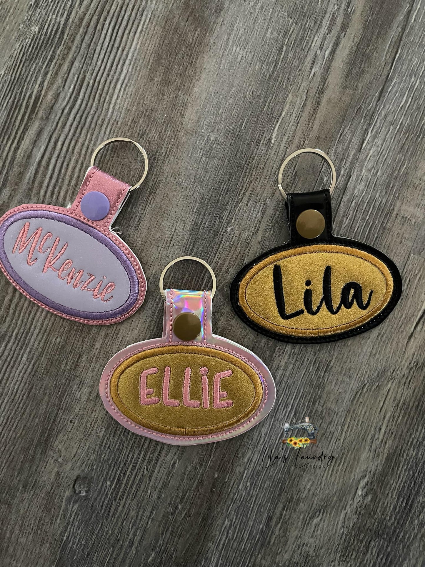 Oval Applique Fobs - Digital Embroidery Design