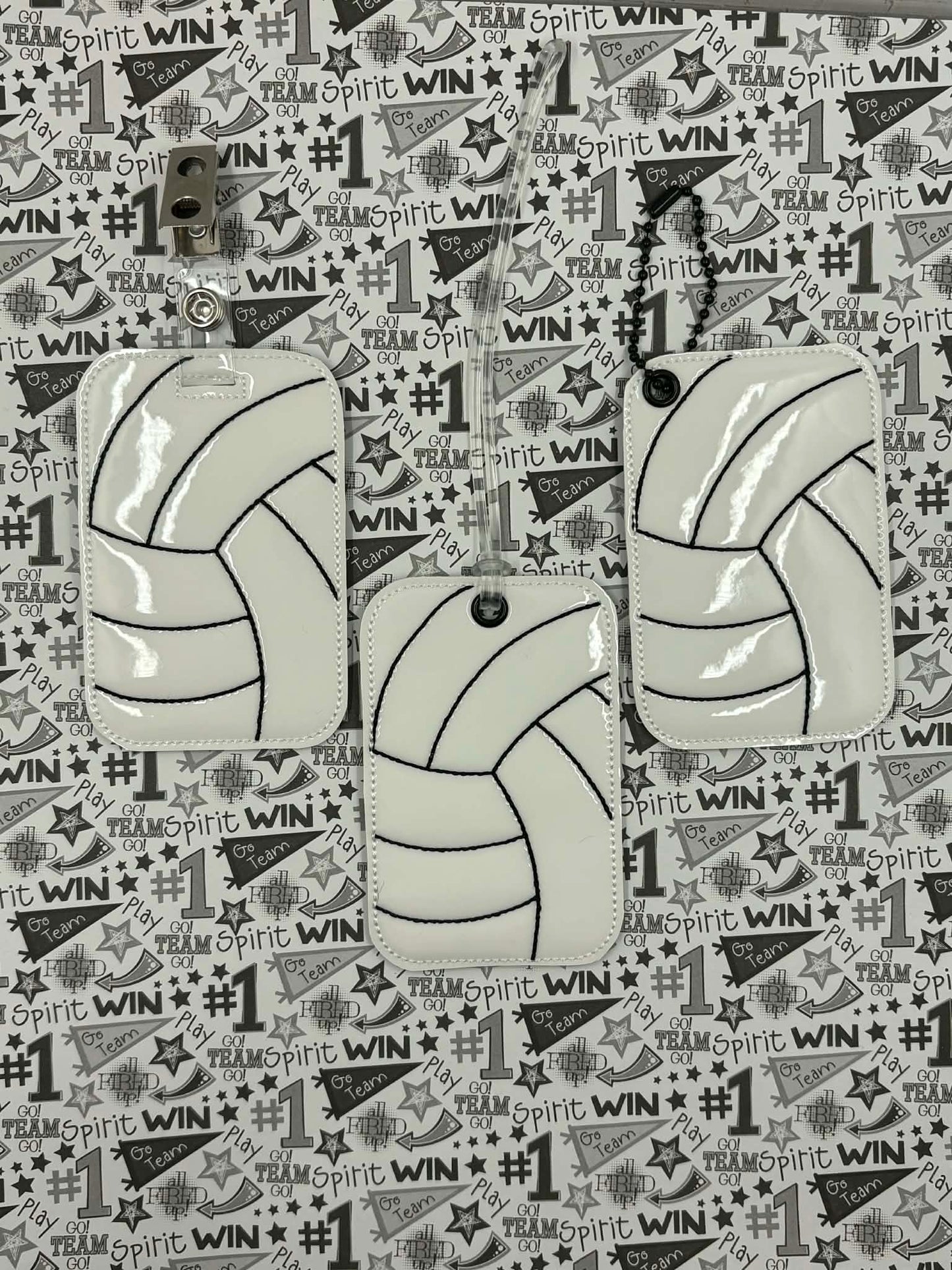 Volleyball Stitching Bag Tag – 3 Styles Included – Digital Embroidery Design