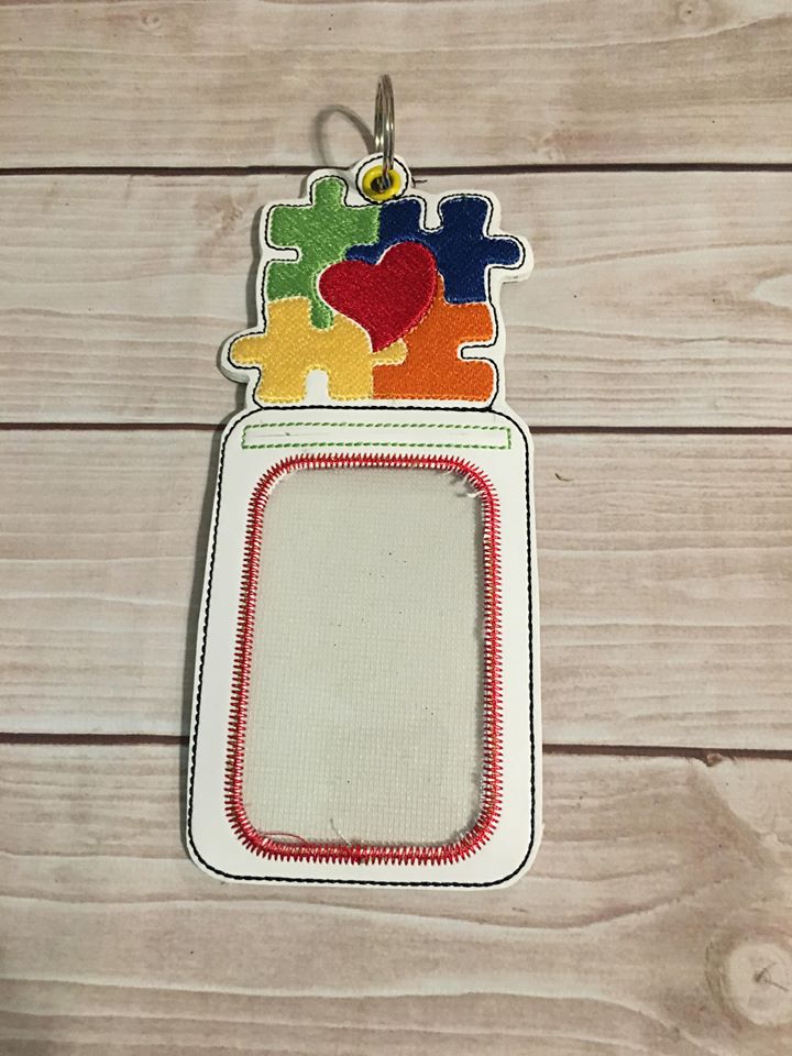 Autism Awareness Vertical ID Holder 5x7