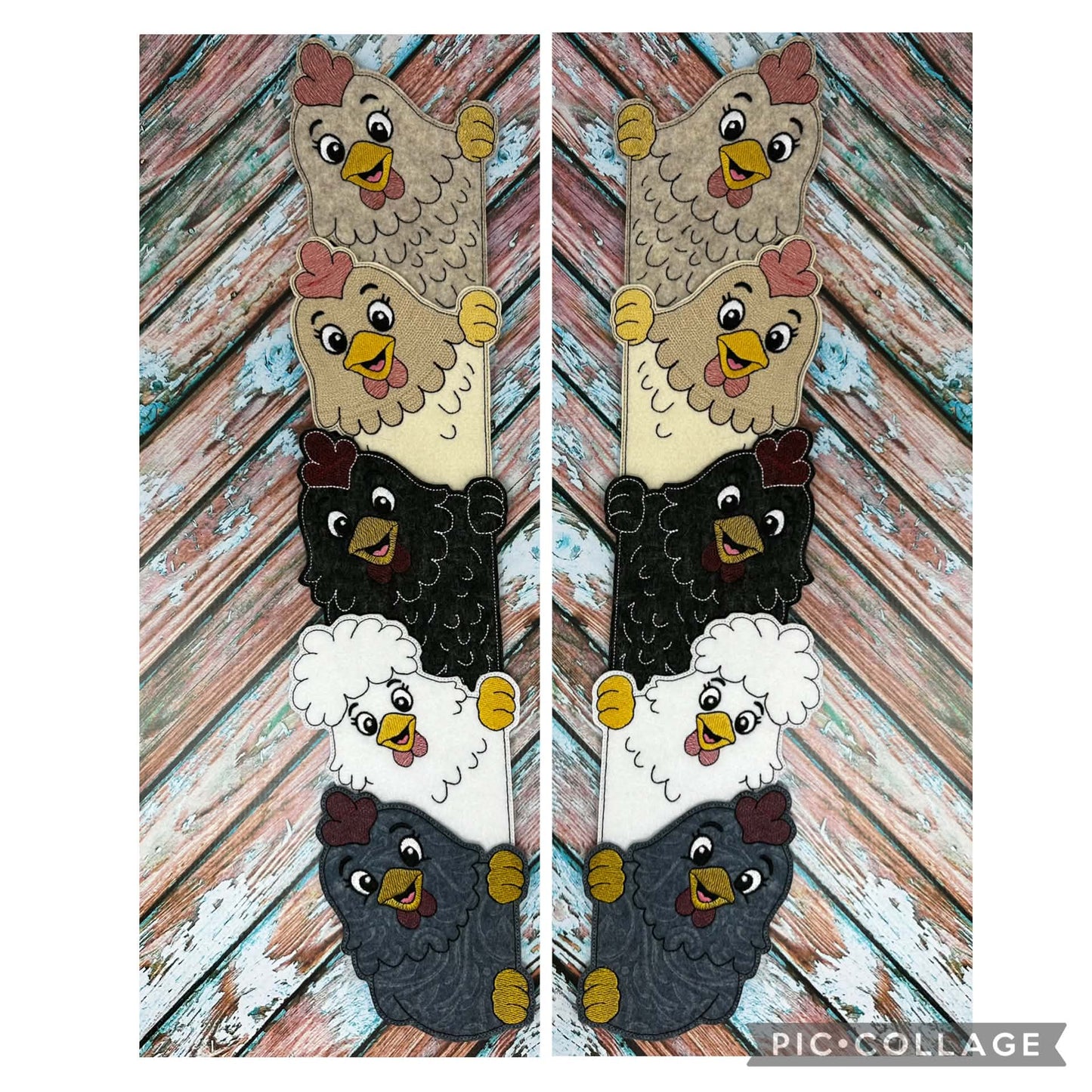 Chicken Door Hugger – 3 Sizes – 5 x 7, 6 x 10 and 8 x 12 DIGITAL Embroidery Design
