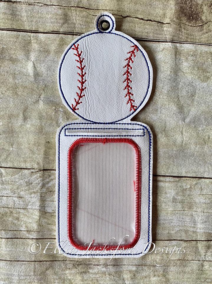 Baseball Vertical ID Holder 5x7 only