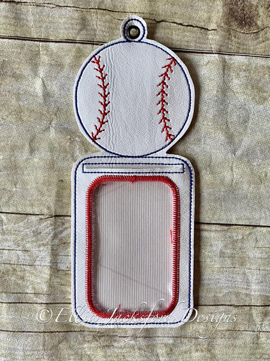 Baseball Vertical ID Holder 5x7 only