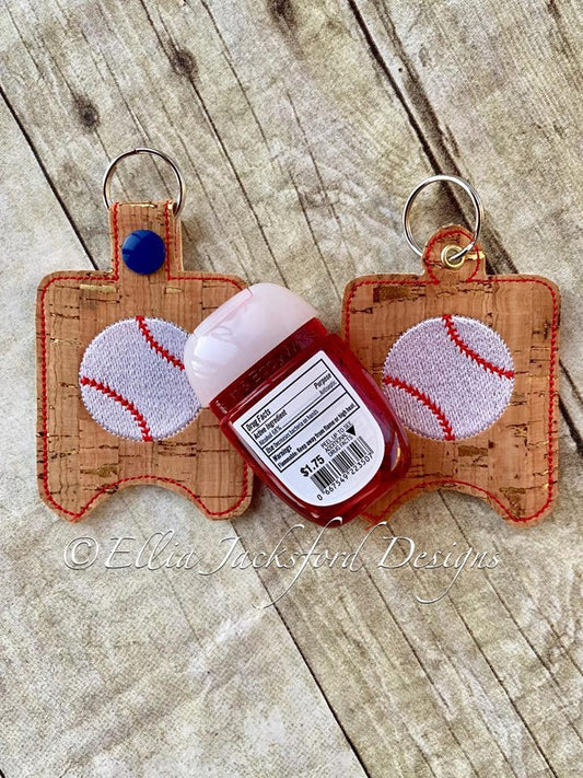 Baseball Sanitizer Holder 4x4 and 5x7 included- Embroidery Design - DIGITAL Embroidery DESIGN