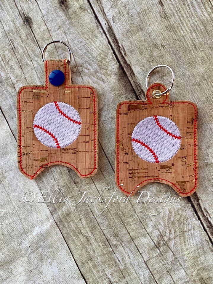Baseball Sanitizer Holder 4x4 and 5x7 included- Embroidery Design - DIGITAL Embroidery DESIGN