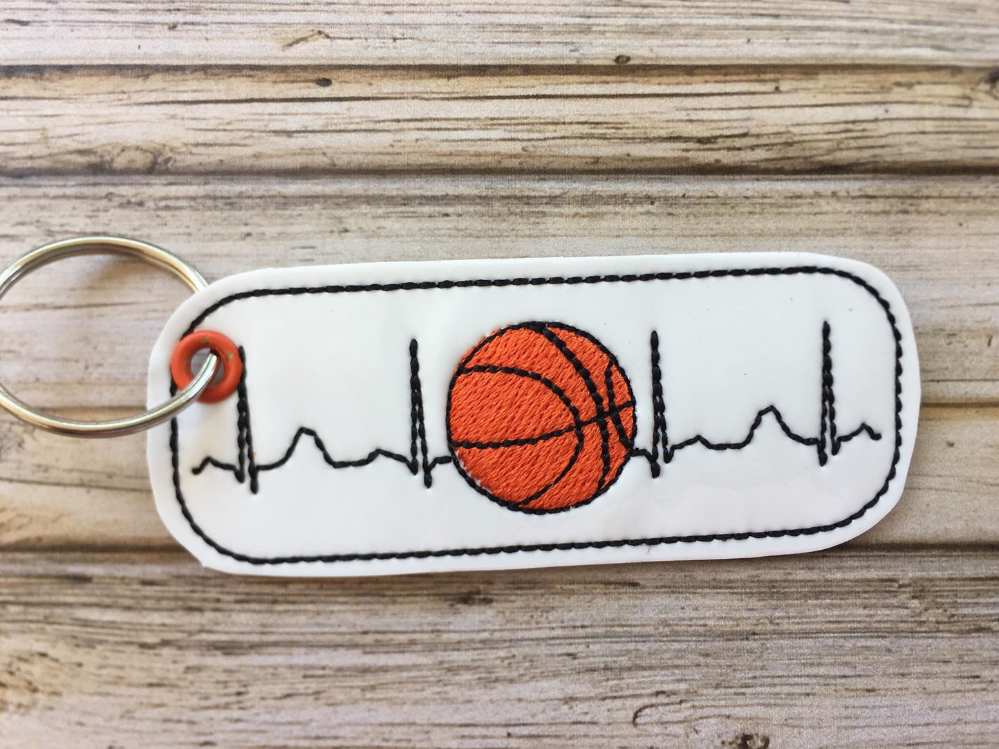 Sports Set ONE ekg Eyelet Fob - Embroidery Design - DIGITAL Embroidery DESIGN