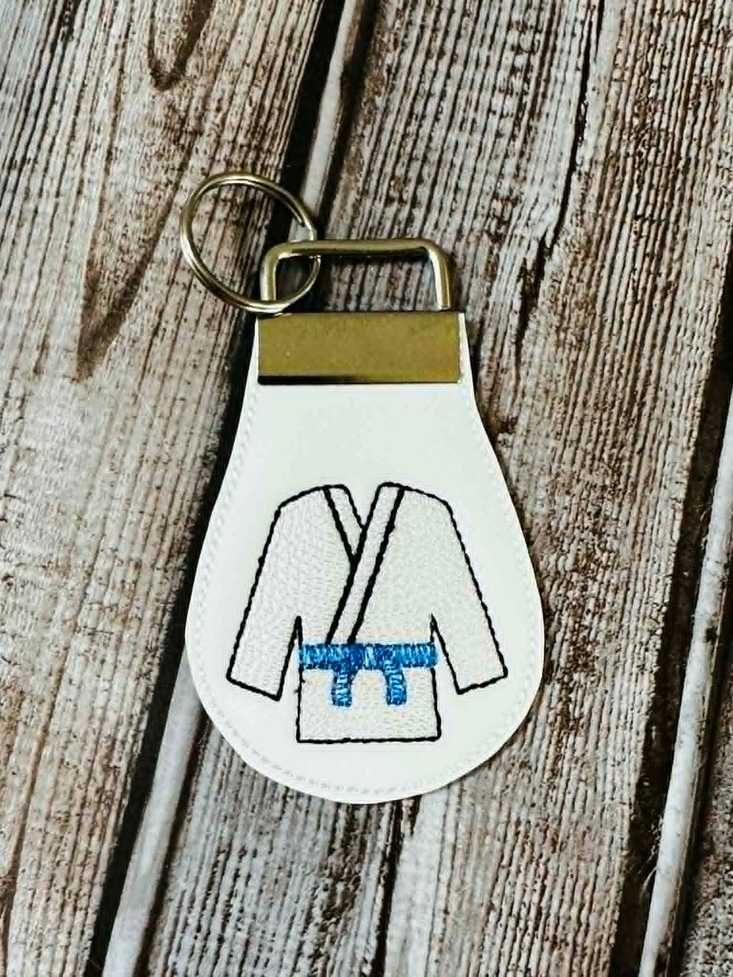 Martial Arts Half Panel Fob – REQUIRES 1.25″ Clamp Hardware – Digital Embroidery Design