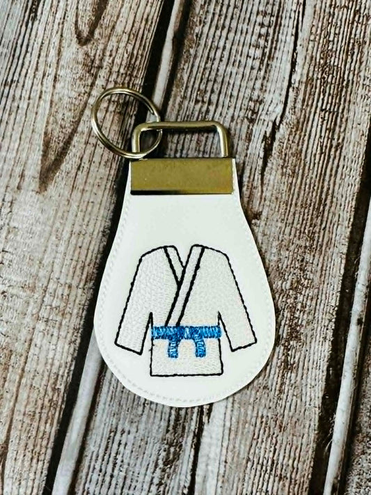 Martial Arts Half Panel Fob – REQUIRES 1.25″ Clamp Hardware – Digital Embroidery Design