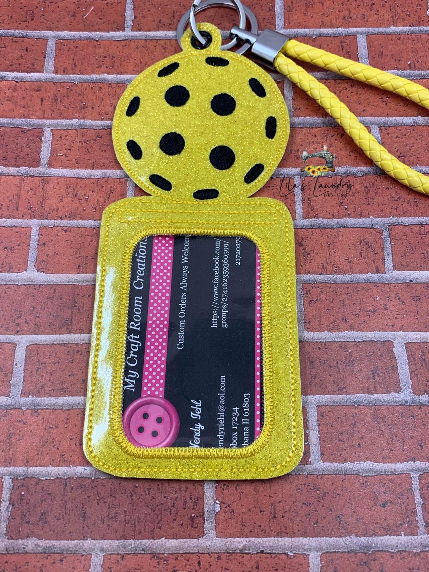 Pickleball ID holder - 5x7 only - Digital Embroidery Design