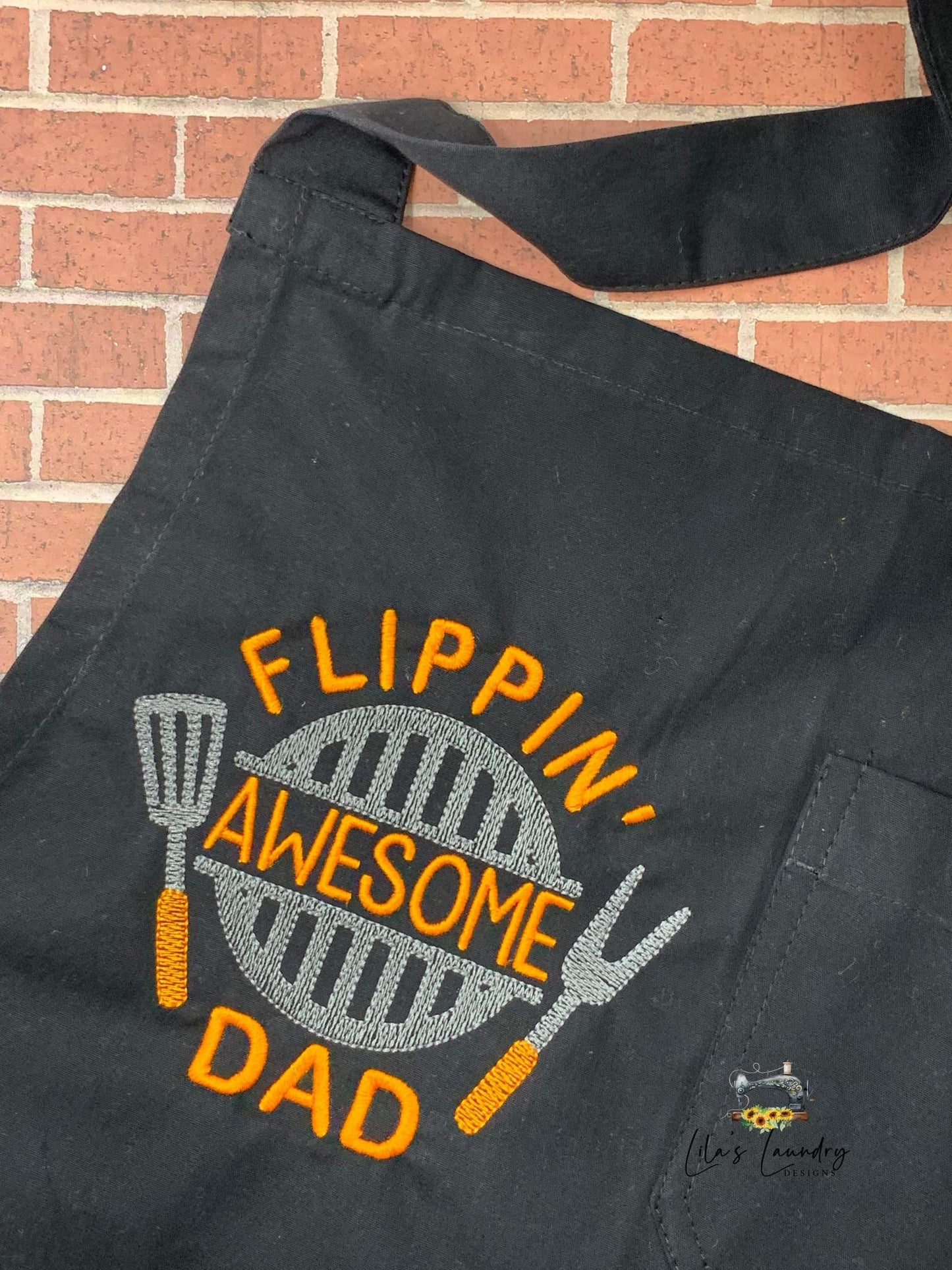 Flippin' Awesome Dad - 4 Sizes - Digital Embroidery Design