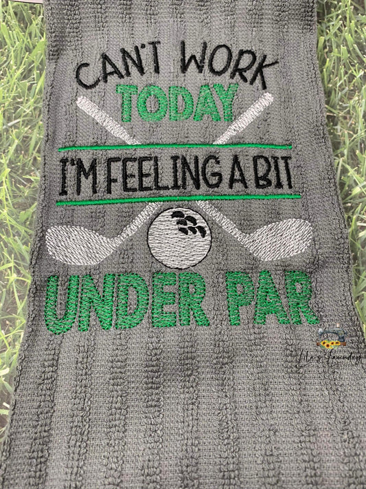 Under Par - 3 Sizes - Digital Embroidery Design